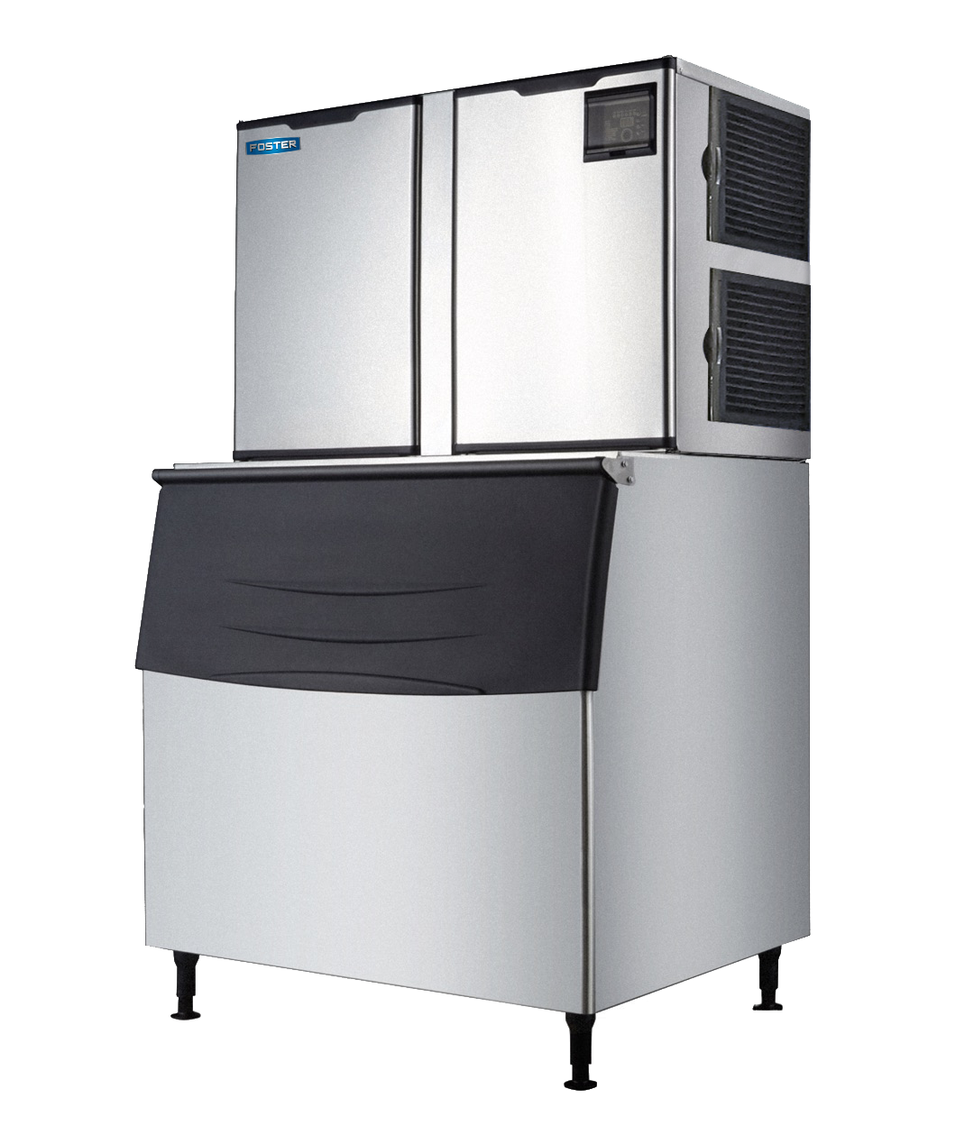 Foster Ice 1500 Lbs. Water-Cooled Ice Machine (Model FIM-1500-WF) with 775 Lbs. Bin (B-775)